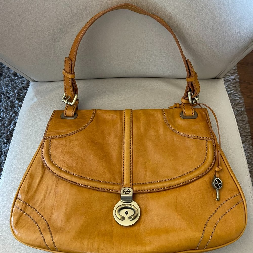 Tan Leather Francesco Biasia Shoulder Purse